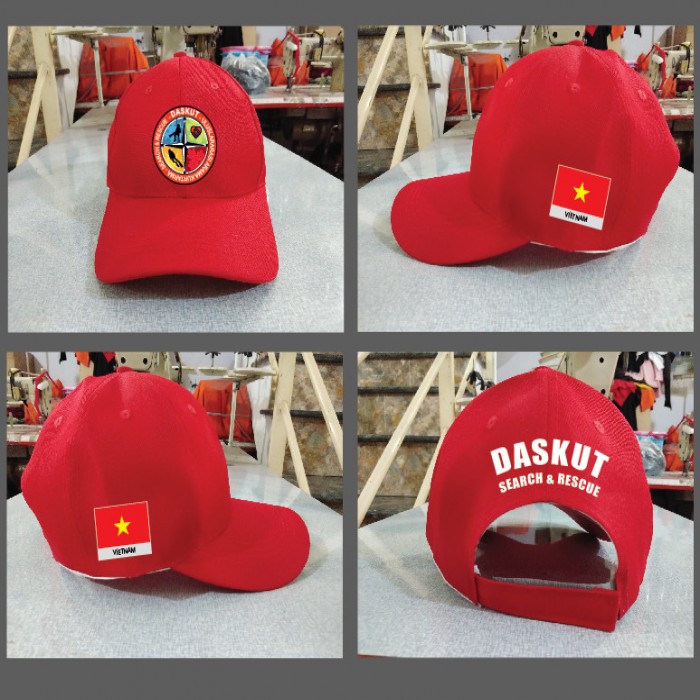 Red cap with 5 printing positions