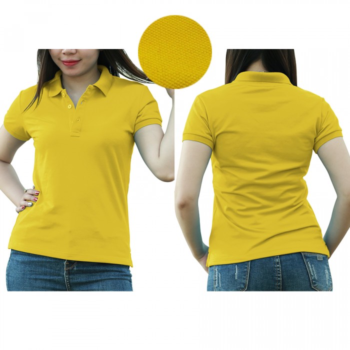 Yellow woman polo shirt 