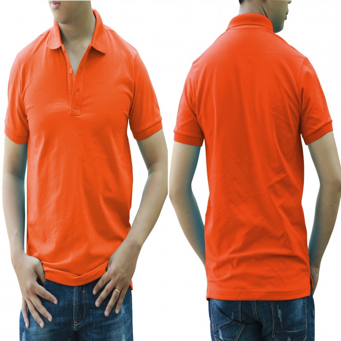 Orange man polo shirt 