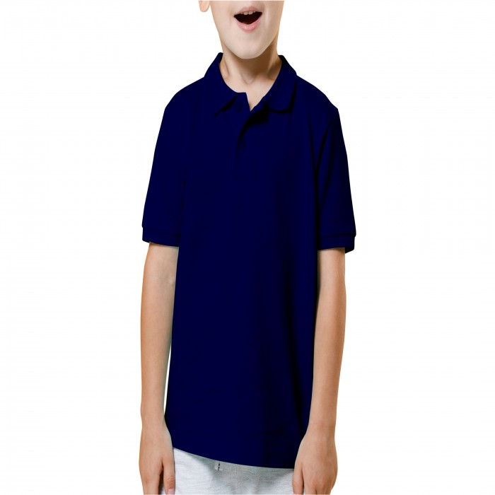 Navy blue children polo shirt 