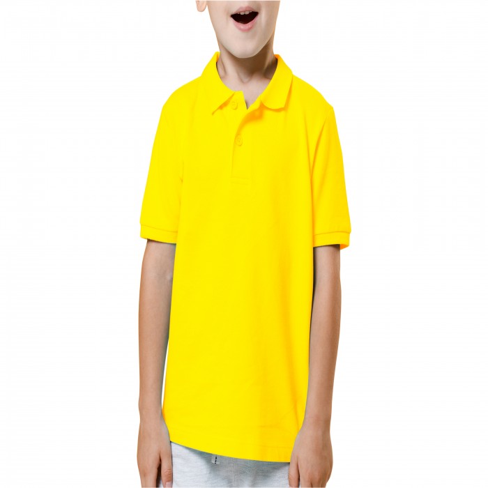 Yellow children polo shirt 