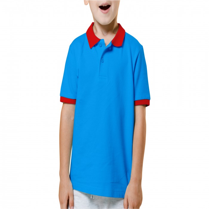 Yamaha blue red mixed children polo shirt 