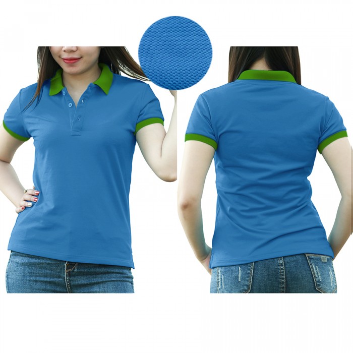 Yamaha blue green mixed woman polo shirt delivers during 1 hour