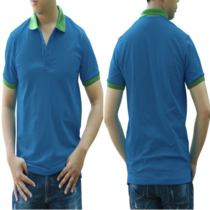 Yamaha blue green mixed man polo shirt delivers during 1 hour