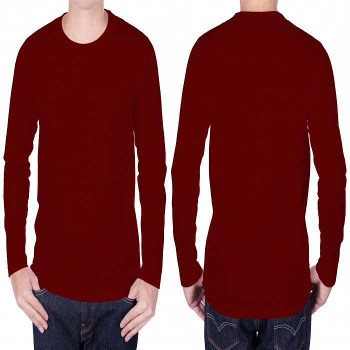 Red long sleeves man t-shirt  - 4