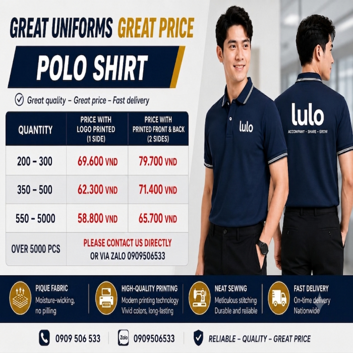 Đồng phục giá tốt – Áo cổ trụ - 2
