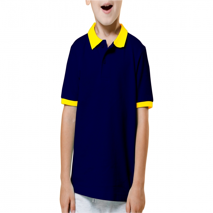 Orange yellow mixed children polo shirt  - 13