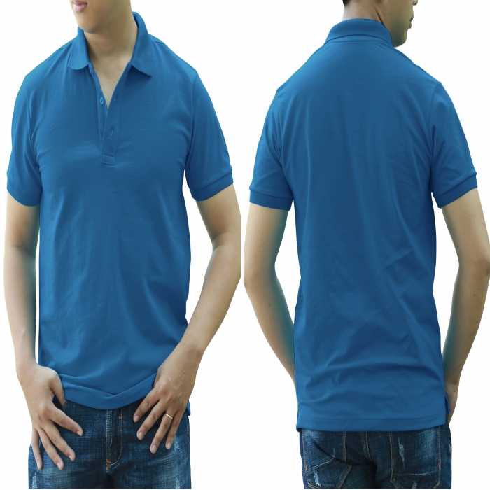 Navy blue man polo shirt  - 7