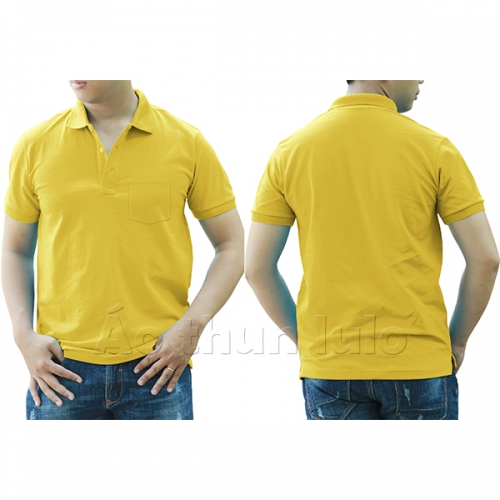 Polo shirt with pocket - Lemon yellow