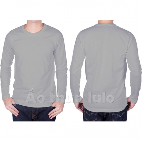Long sleeves t-shirt with - Grey melange