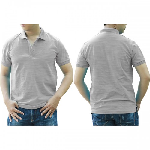 Polo shirt - Grey melange
