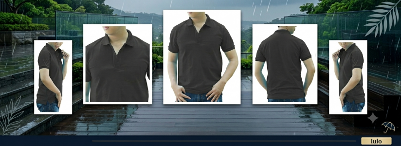 Dark Grey Polo Shirt – With Pocket - Men