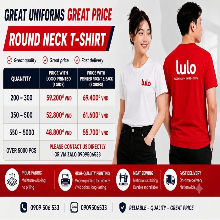 Đồng phục giá tốt – Áo cổ tròn - 2