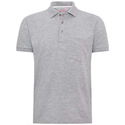 Amazon USA exporting grey melange pocket polo shirt