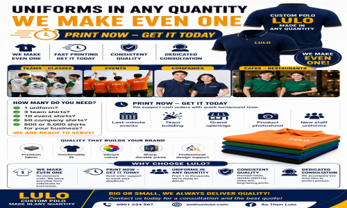 Uniforms in Any Quantity – Starting from Just 1 Piece, Instant Printing